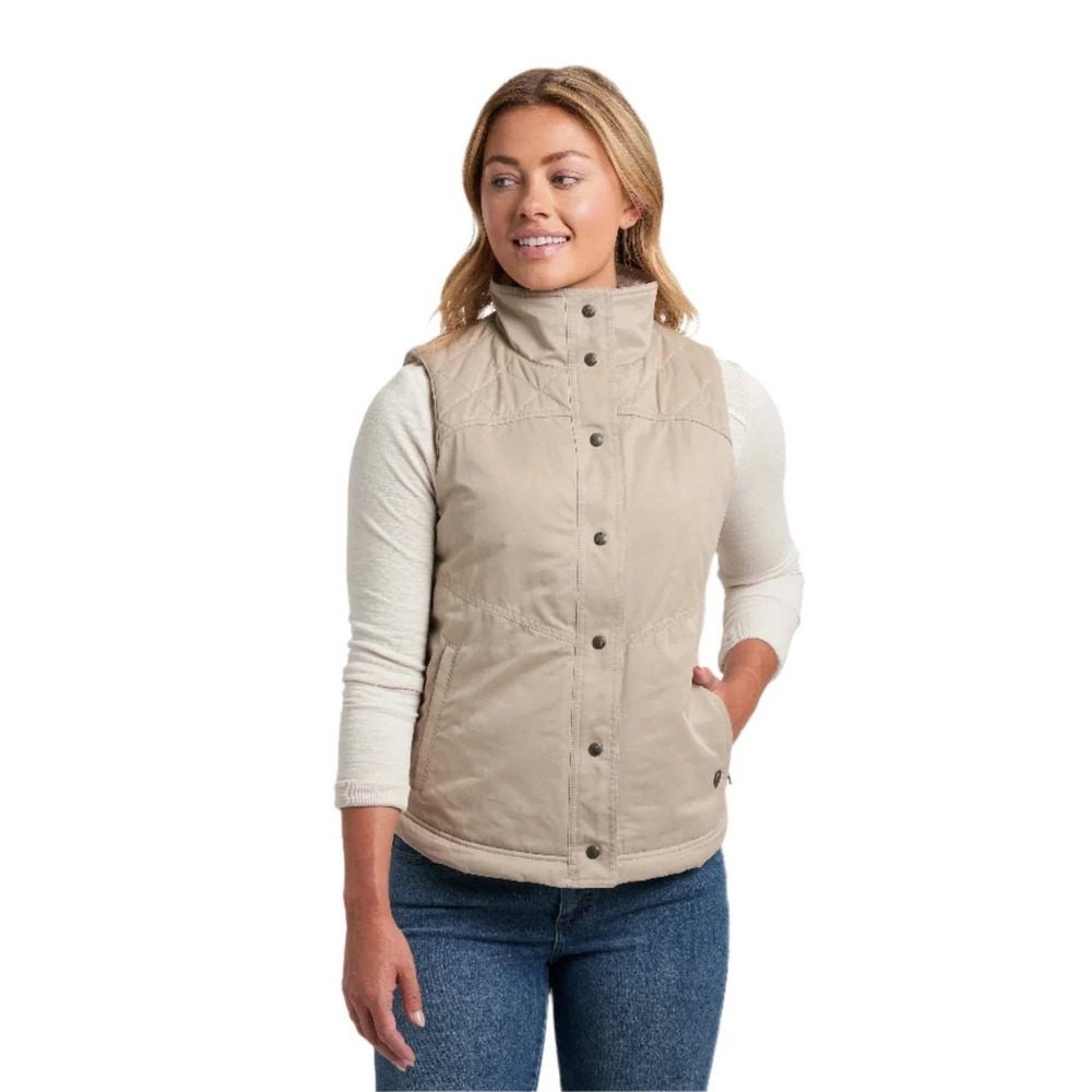 Kuhl Celeste Tan Fleece Lined Vest Size Small